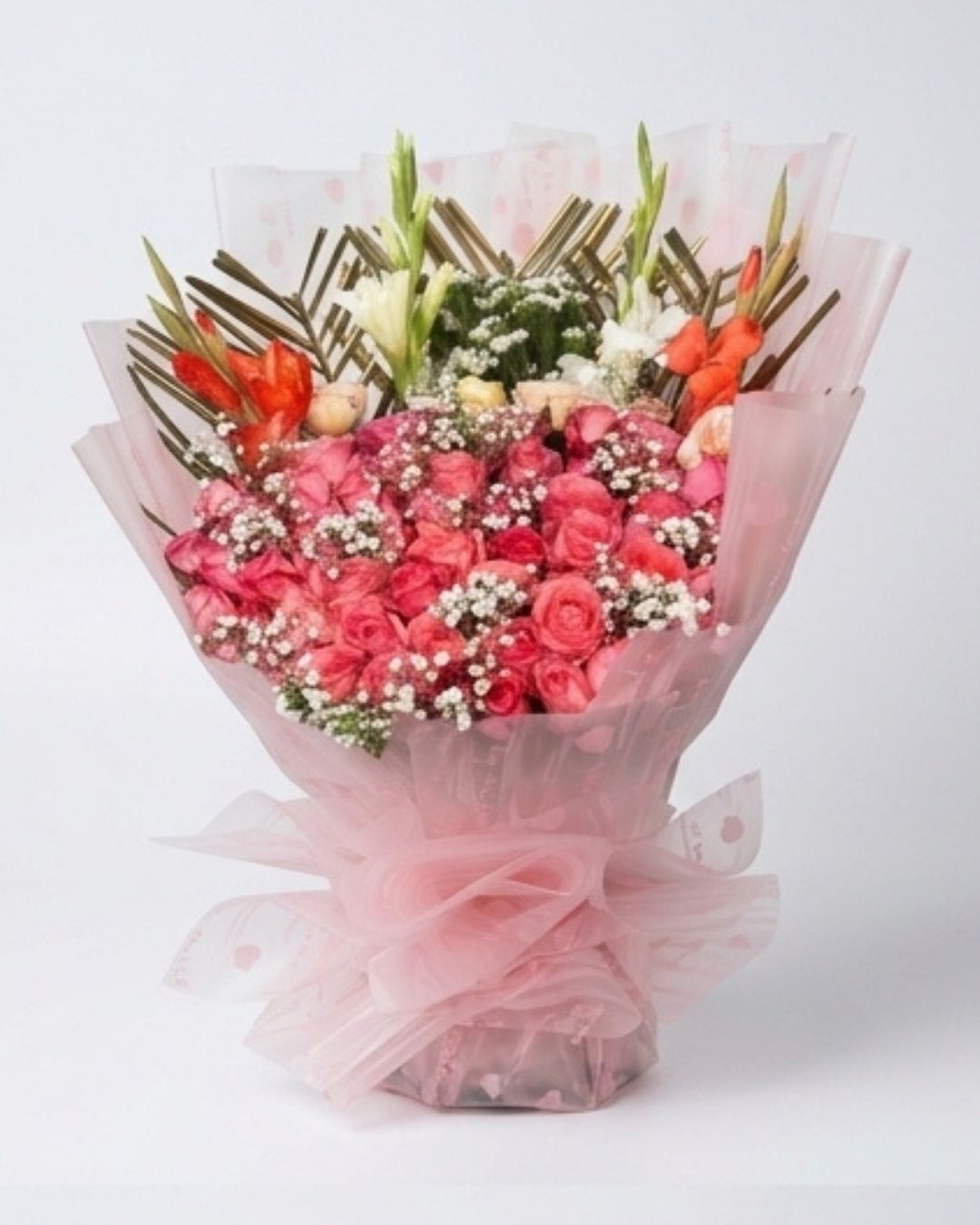Blush Serenade Mixed Rose & Spike Luxury Bouquet detail 4