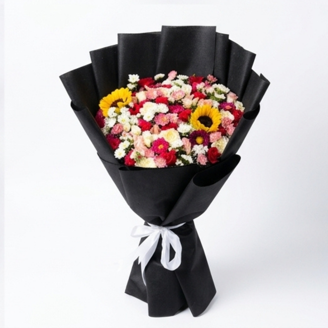 Midnight Glow Mixed Sunflower & Floral Bouquet detail 3
