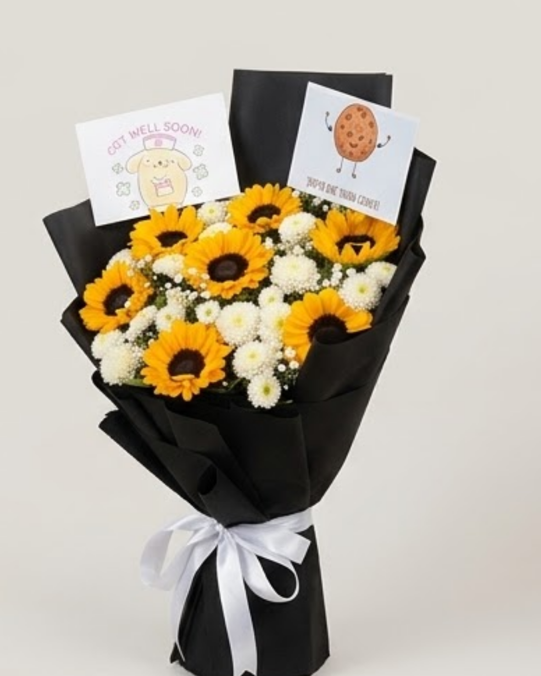 Sunshine Get Well Sunflower & Chrysanthemum Luxury Bouquet detail 2