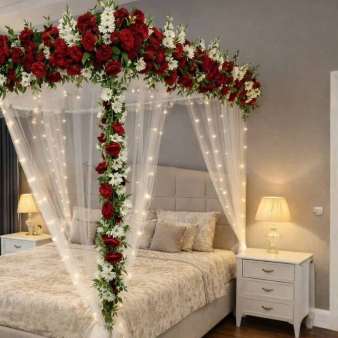 Romantic Rose Bridal Room Decoration