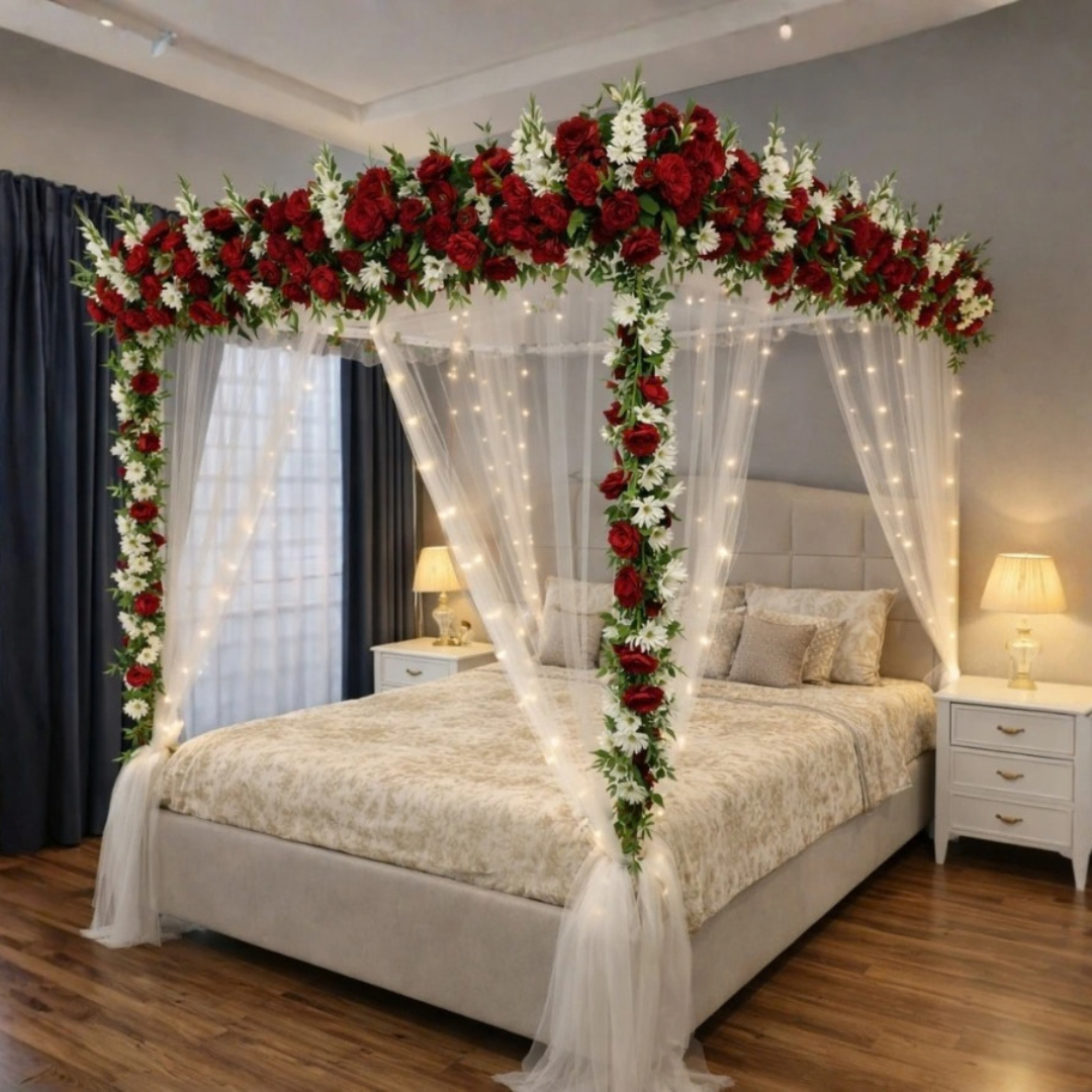 Romantic Rose Bridal Room Decoration