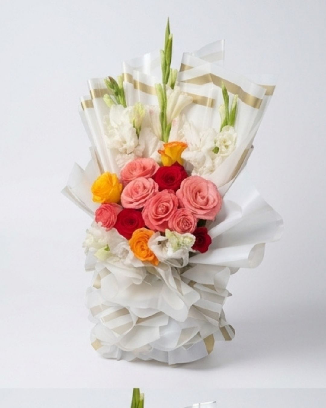 Sunset Harmony Mixed Rose & Spike Luxury Bouquet detail 2