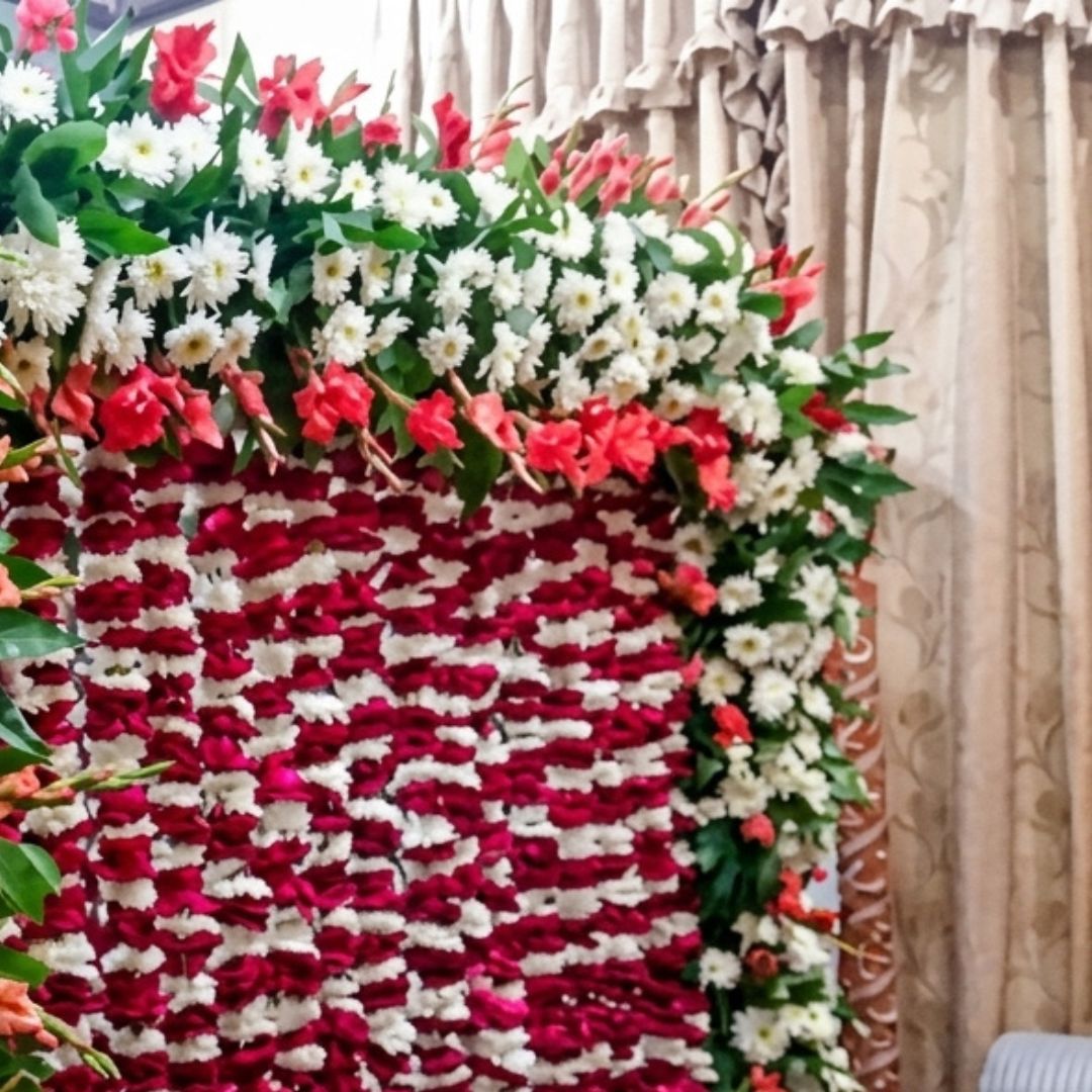 Premium Fresh & Artificial Luxury Wedding Masehri Floral Canopy | Bridal Room