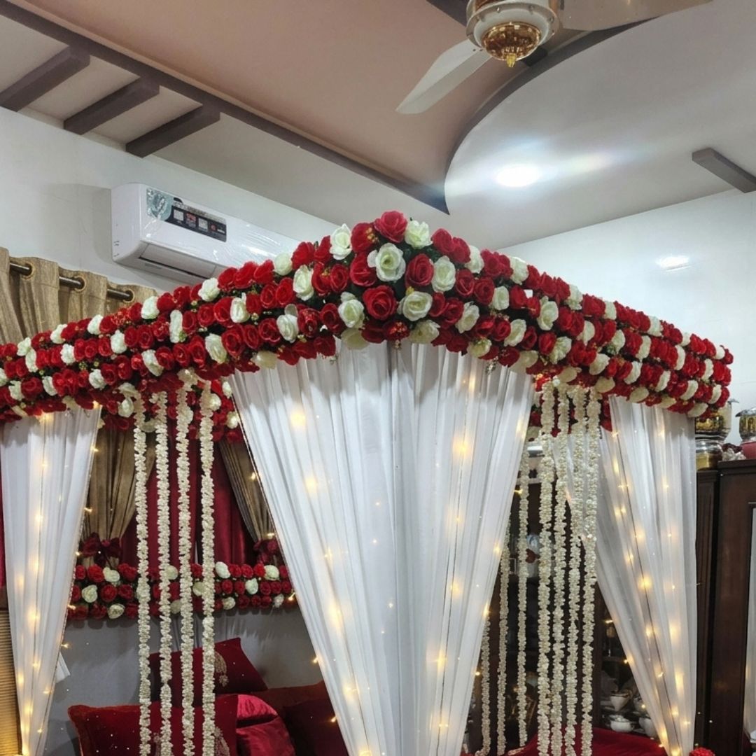 Artificial Masehri Wedding Room Decoration Setup