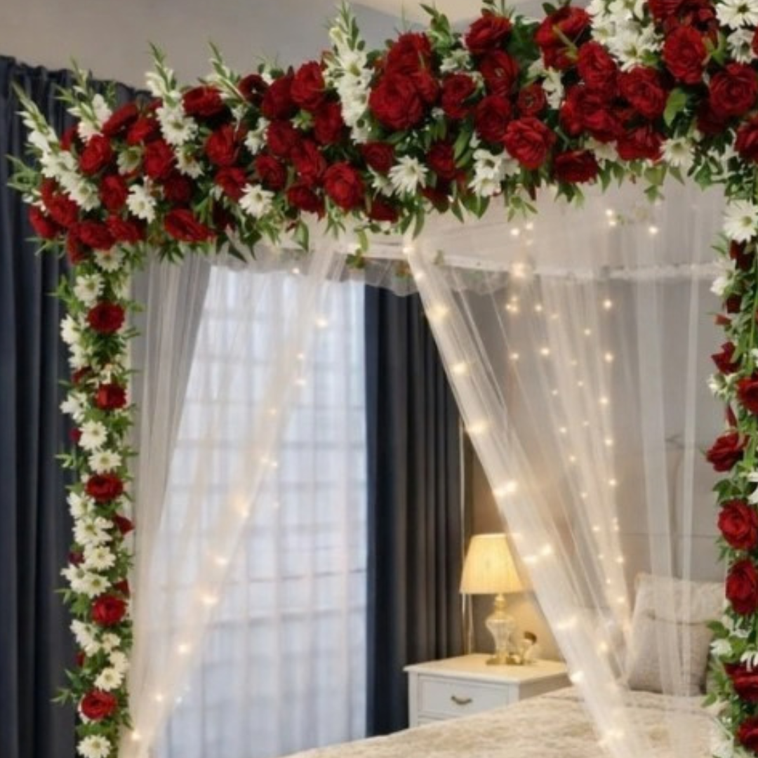 Romantic Rose Bridal Room Decoration