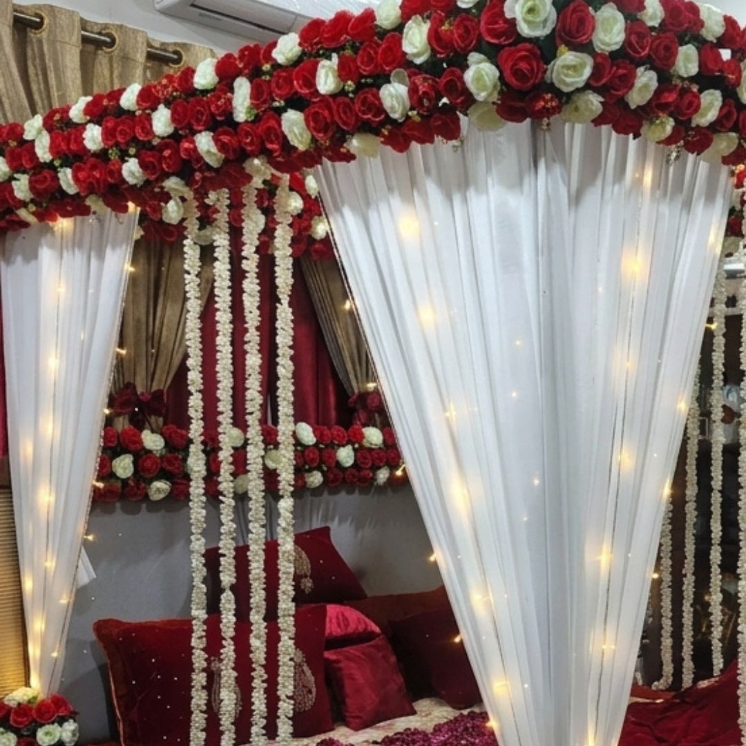 Artificial Masehri Wedding Room Decoration Setup