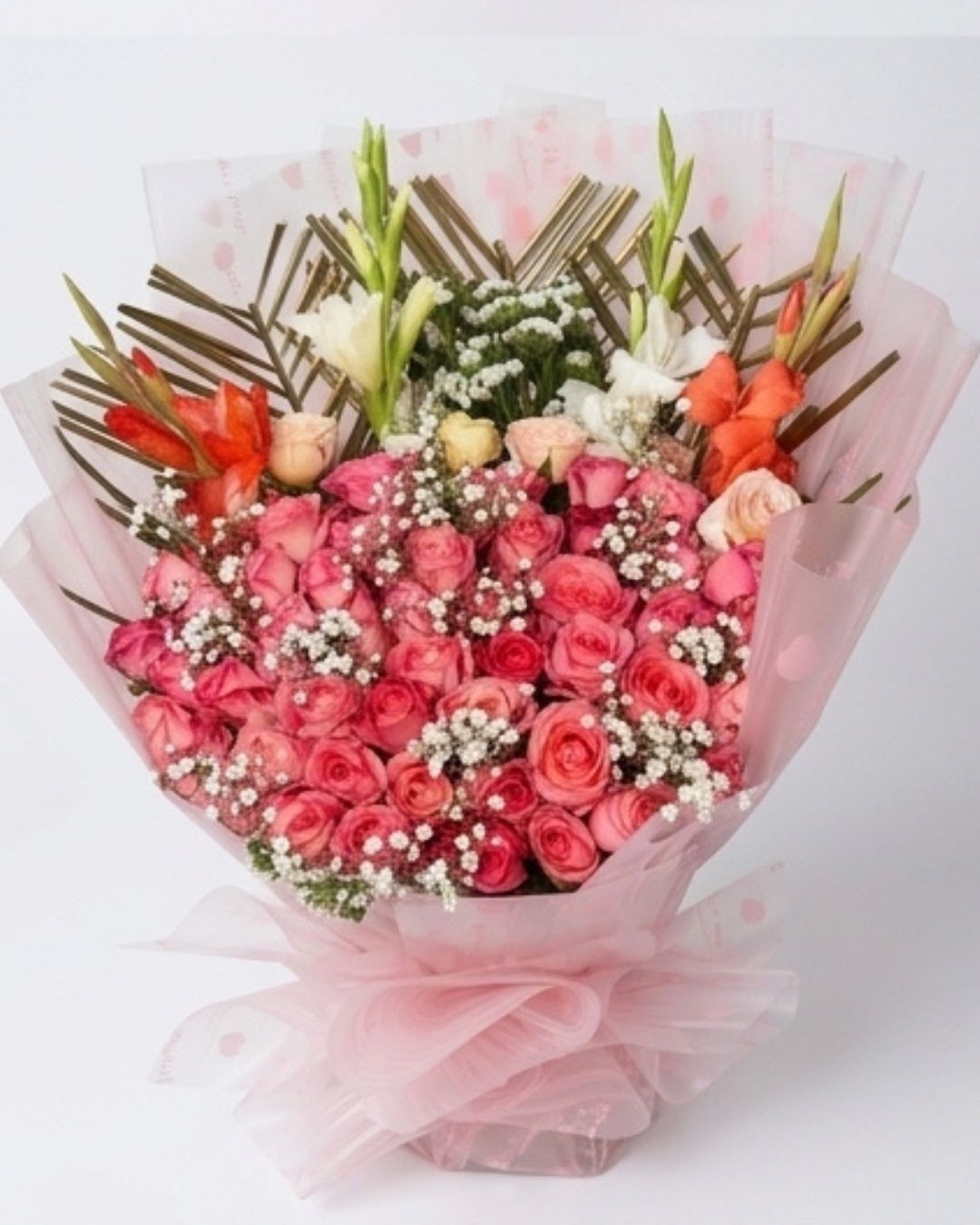 Blush Serenade Mixed Rose & Spike Luxury Bouquet