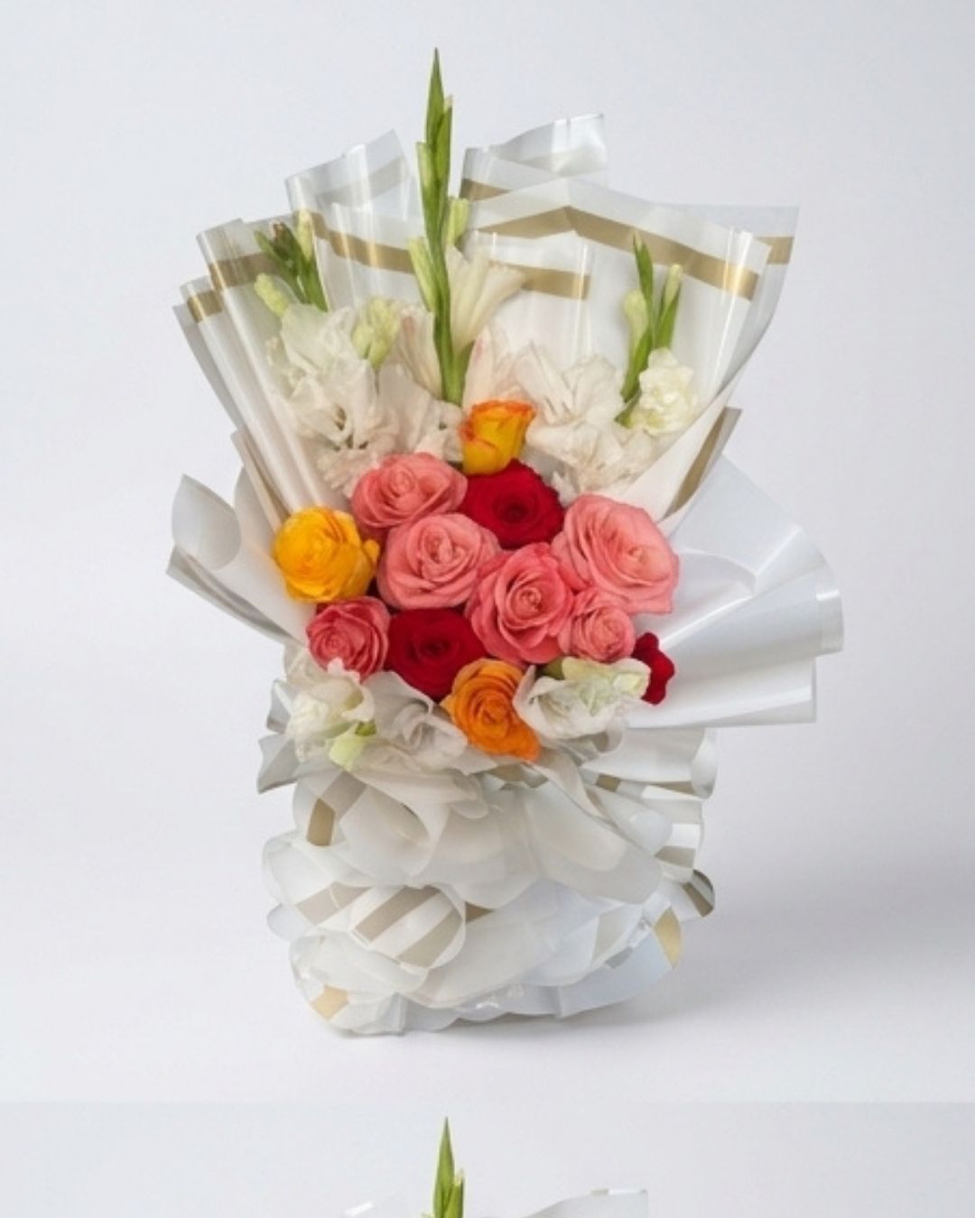 Sunset Harmony Mixed Rose & Spike Luxury Bouquet — Fresh Flowers by Aligoraya Flowers Market, Lahore