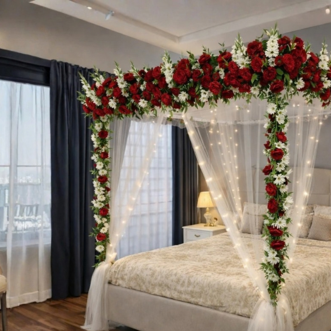 Romantic Rose Bridal Room Decoration