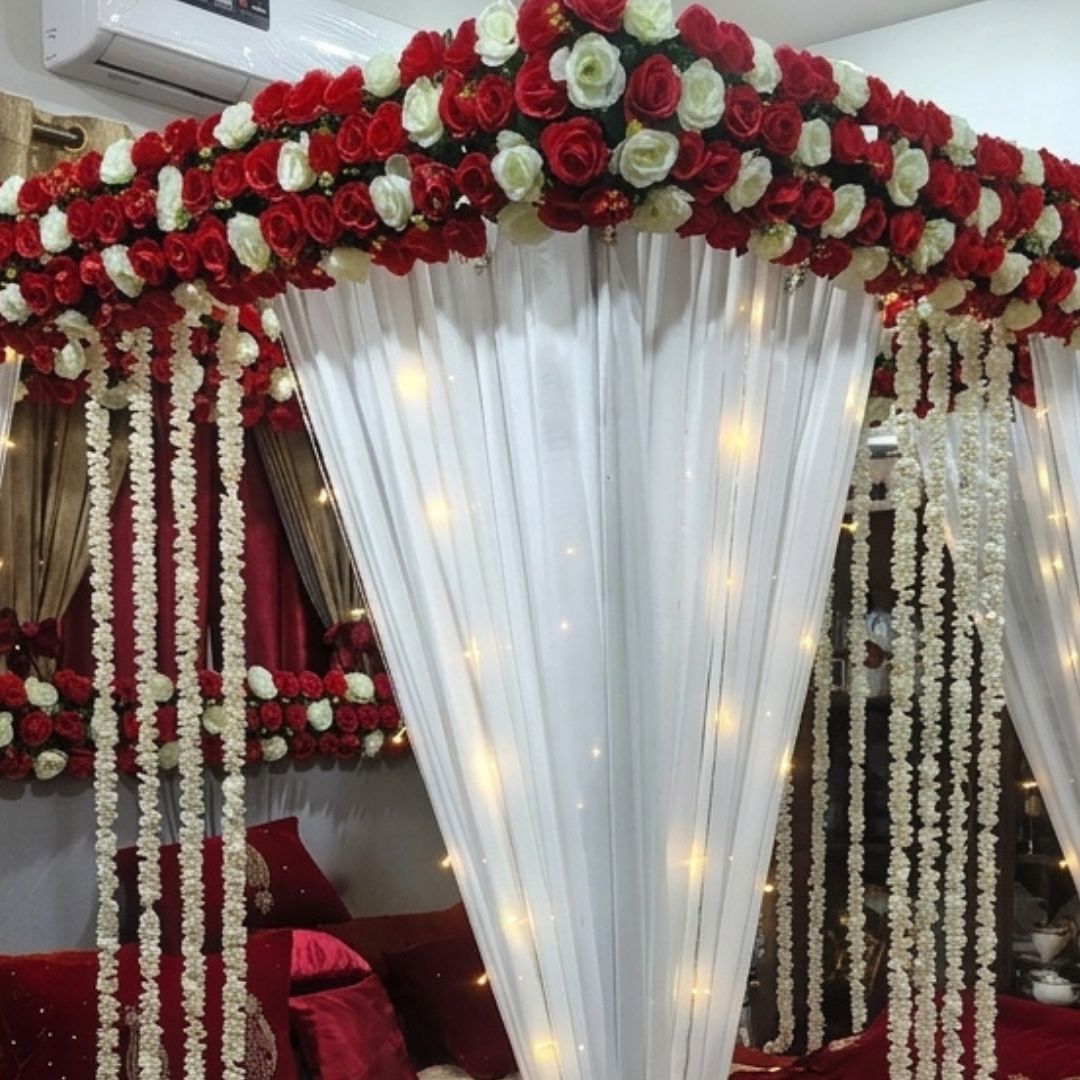 Artificial Masehri Wedding Room Decoration Setup