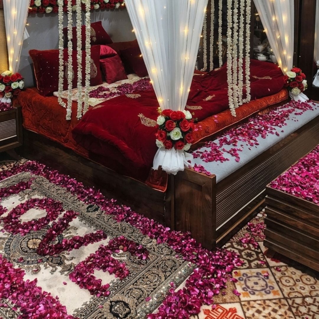 Artificial Masehri Wedding Room Decoration Setup