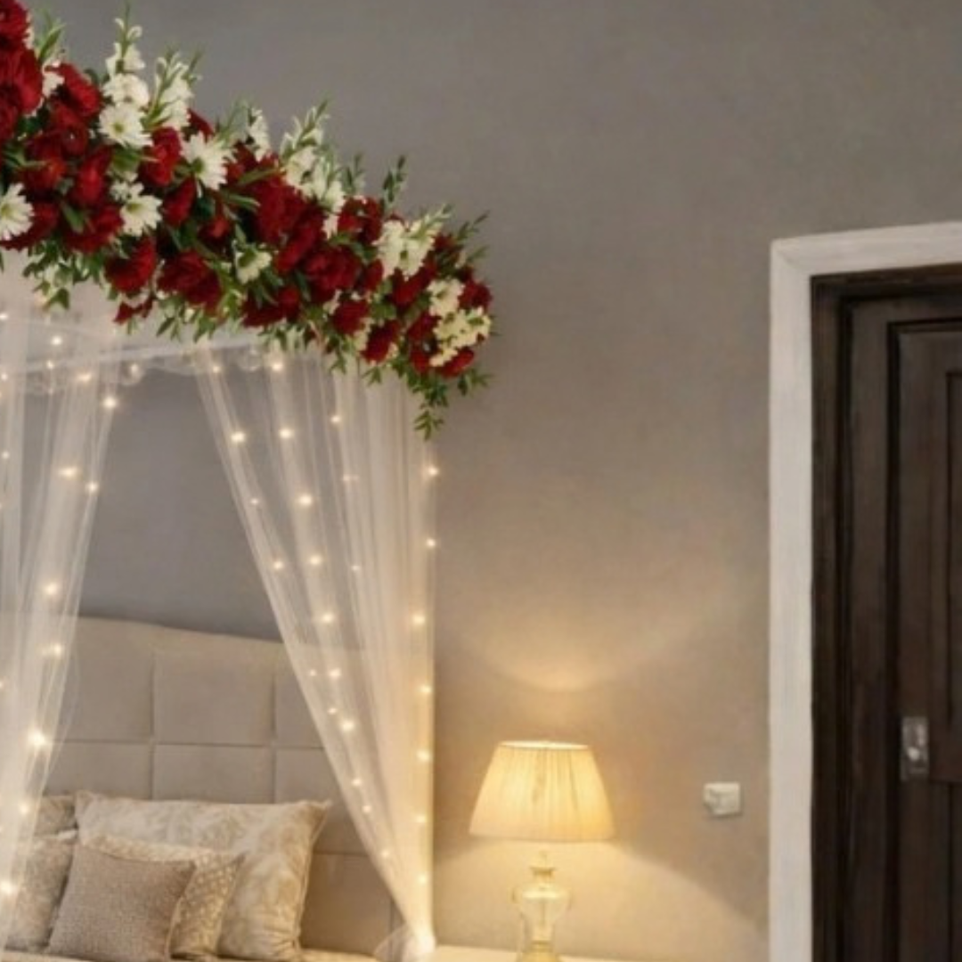 Romantic Rose Bridal Room Decoration