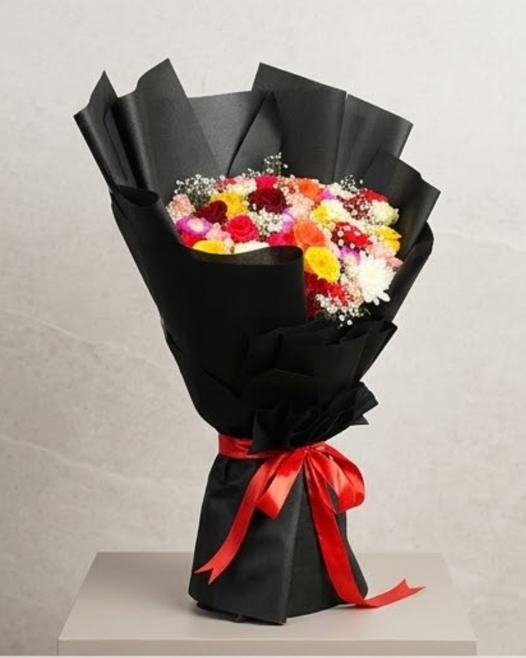 Midnight Rainbow Mixed Floral Luxury Bouquet detail 2