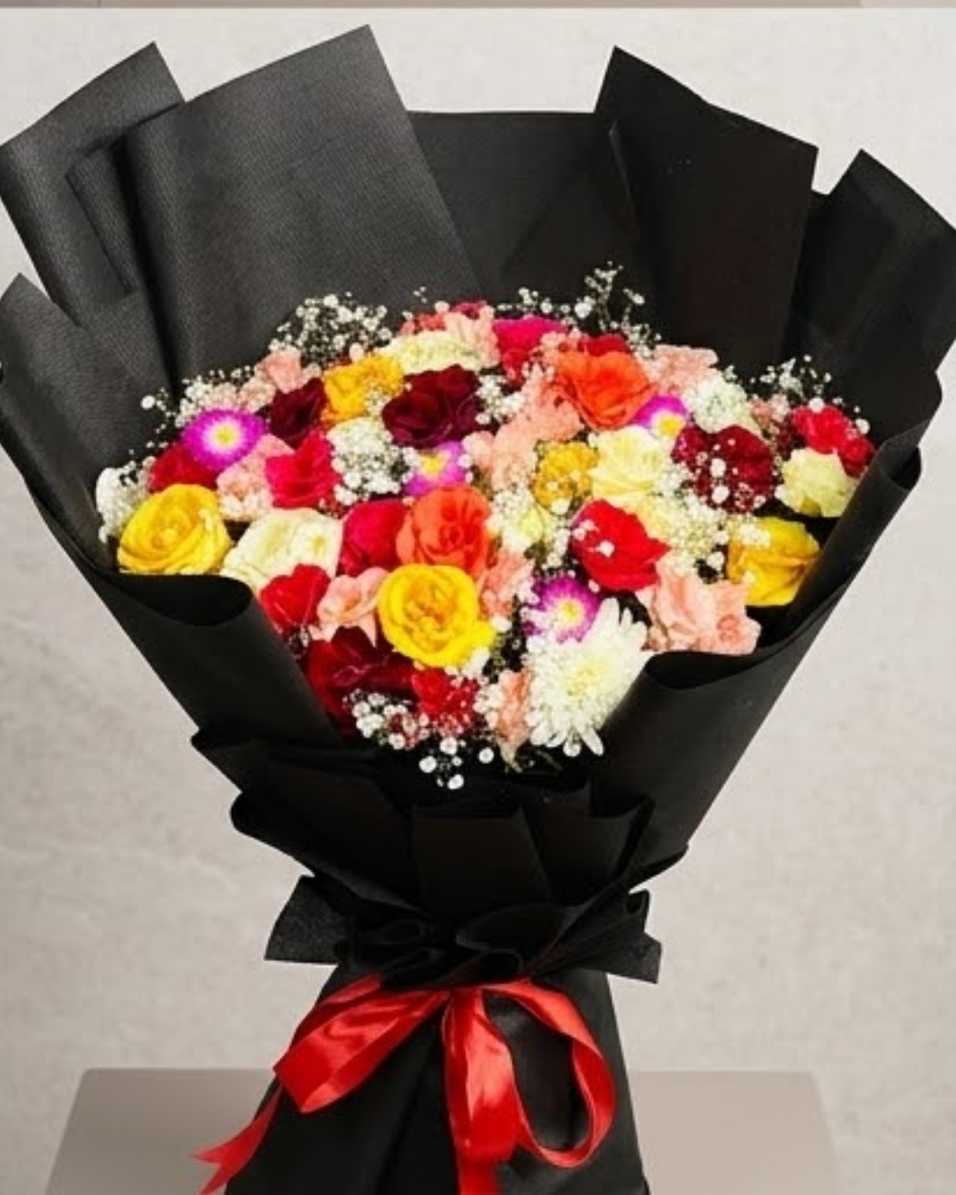 Midnight Rainbow Mixed Floral Luxury Bouquet detail 3