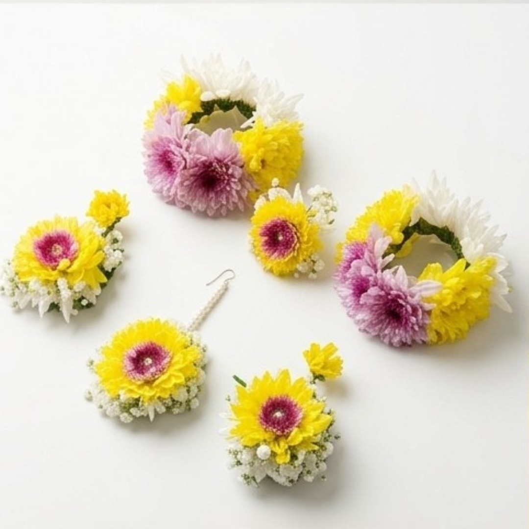 Sunshine & Lilac Multi-Color Floral Jewelry Set detail 4