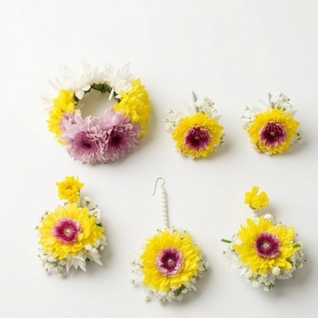 Sunshine & Lilac Multi-Color Floral Jewelry Set detail 3