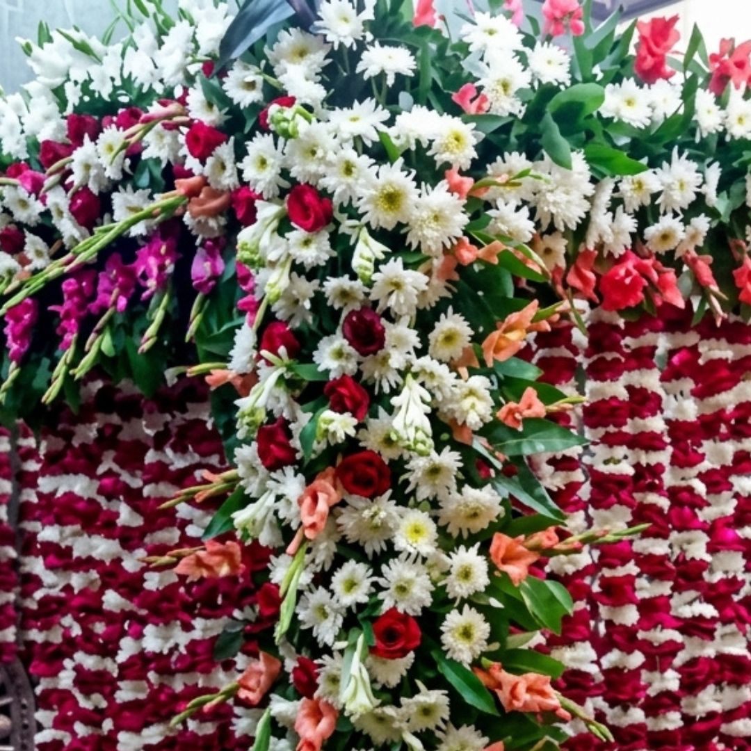 Premium Fresh & Artificial Luxury Wedding Masehri Floral Canopy | Bridal Room