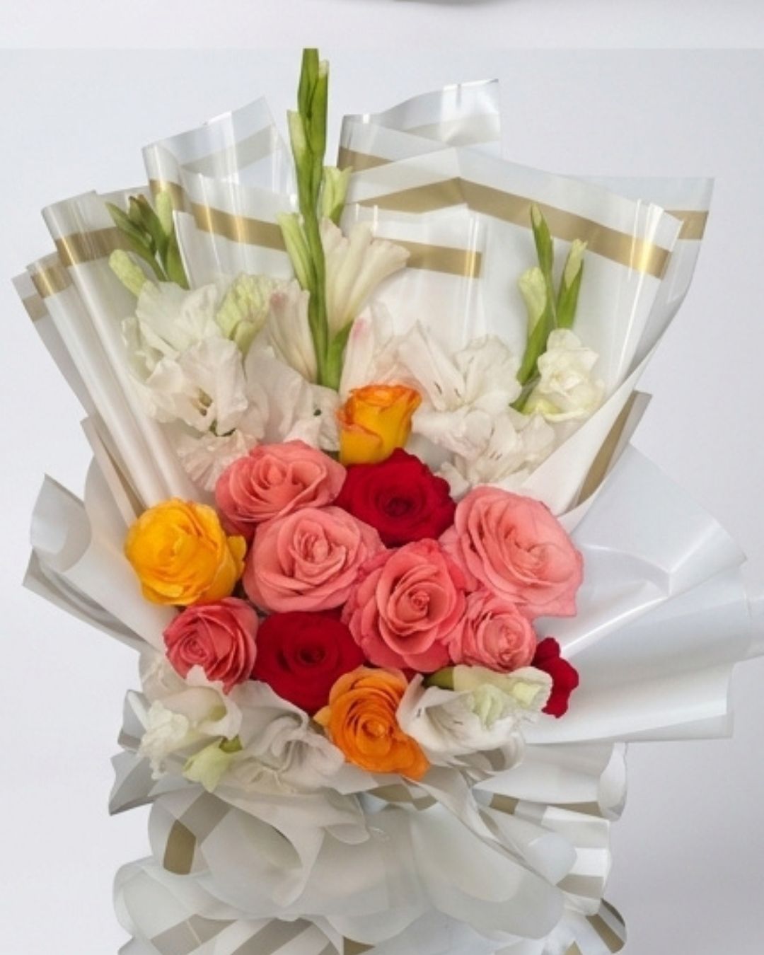 Sunset Harmony Mixed Rose & Spike Luxury Bouquet detail 3