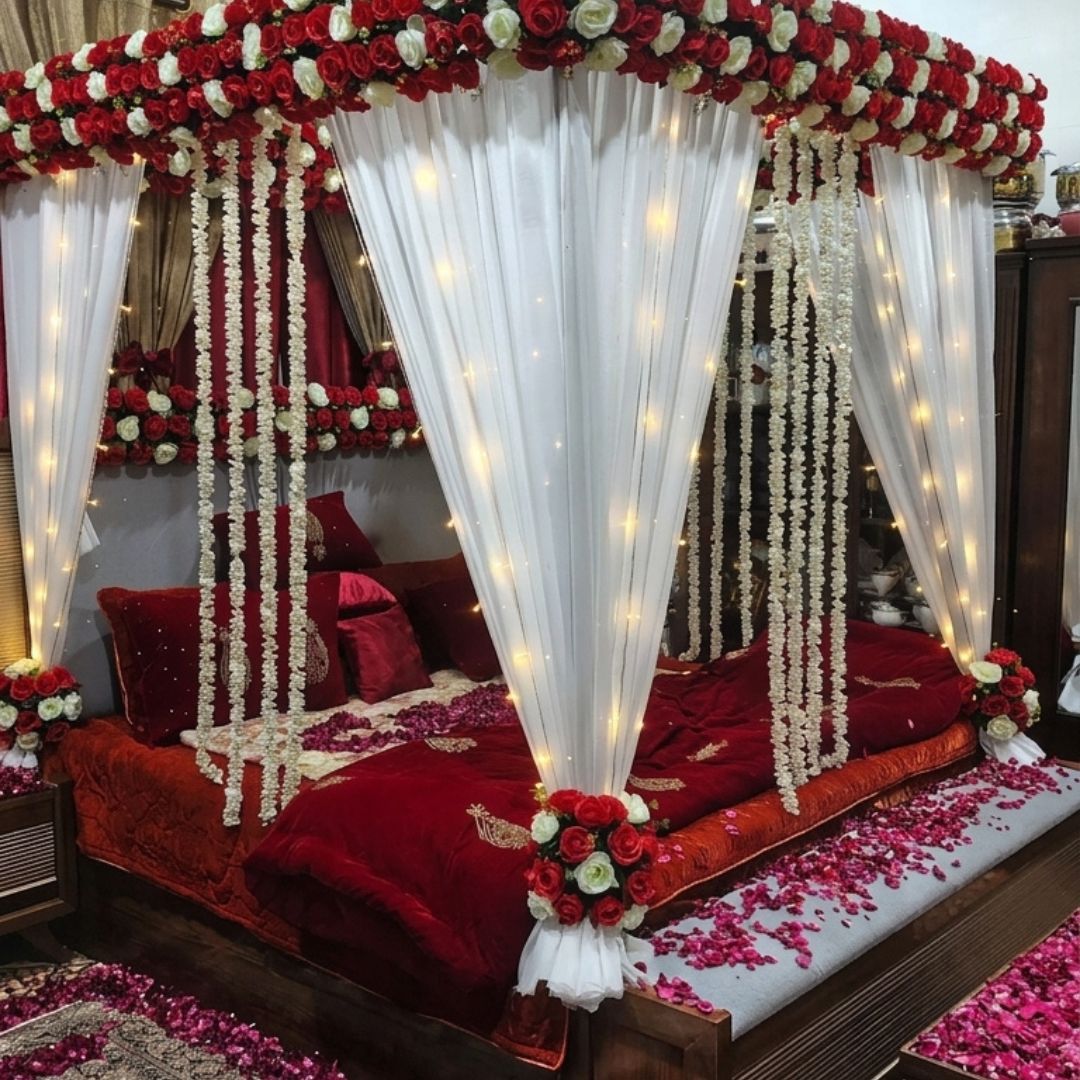 Artificial Masehri Wedding Room Decoration Setup
