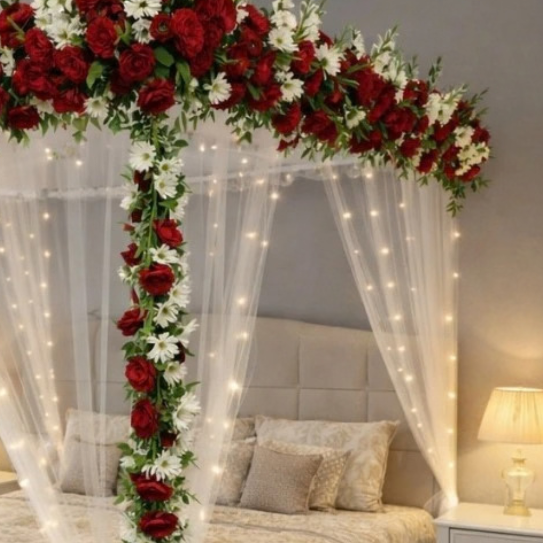 Romantic Rose Bridal Room Decoration