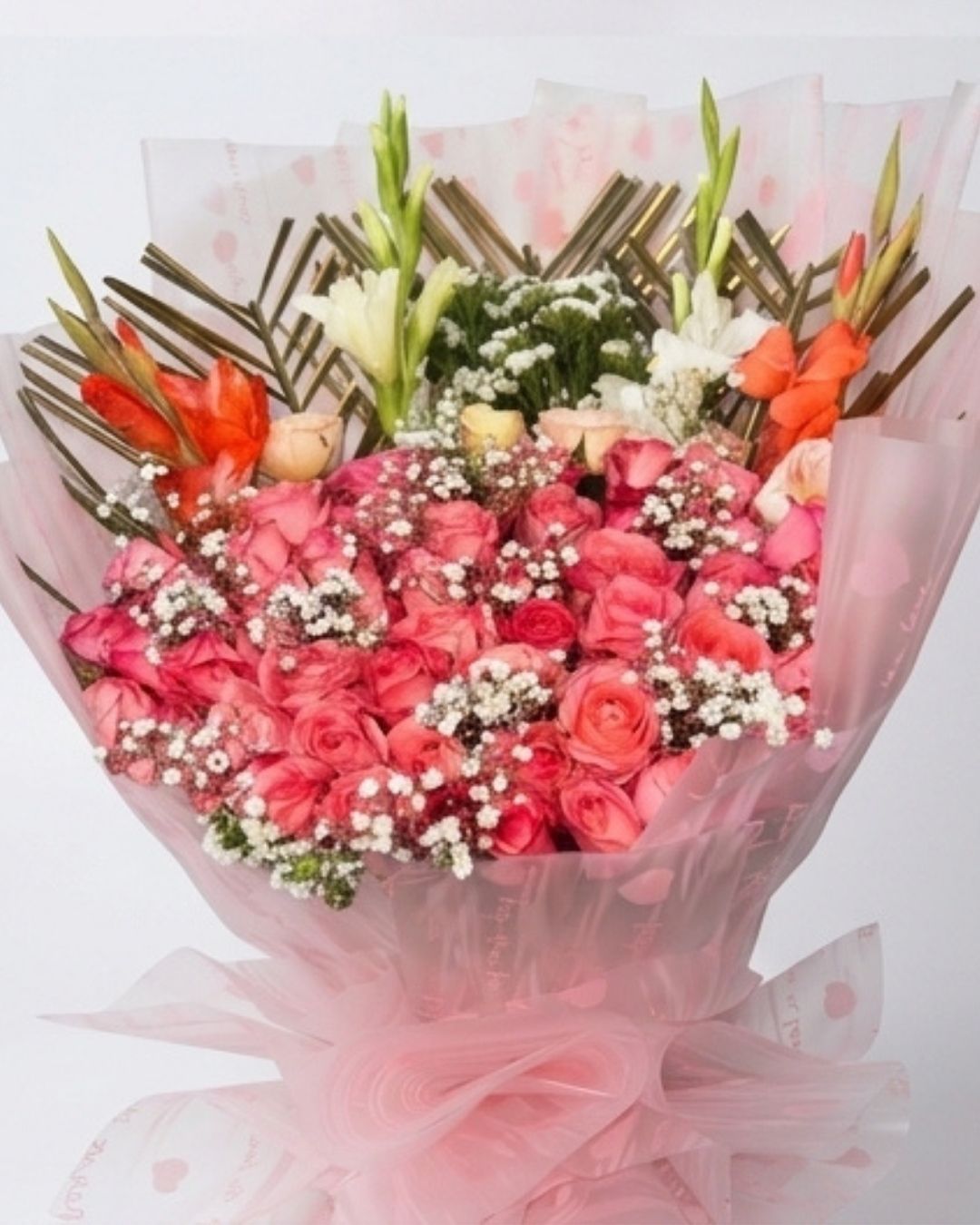 Blush Serenade Mixed Rose & Spike Luxury Bouquet detail 2