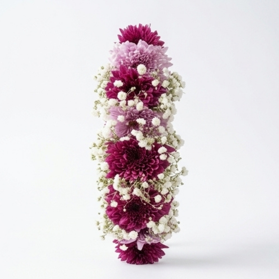 Magenta Bloom Floral Jewelry Set detail 3