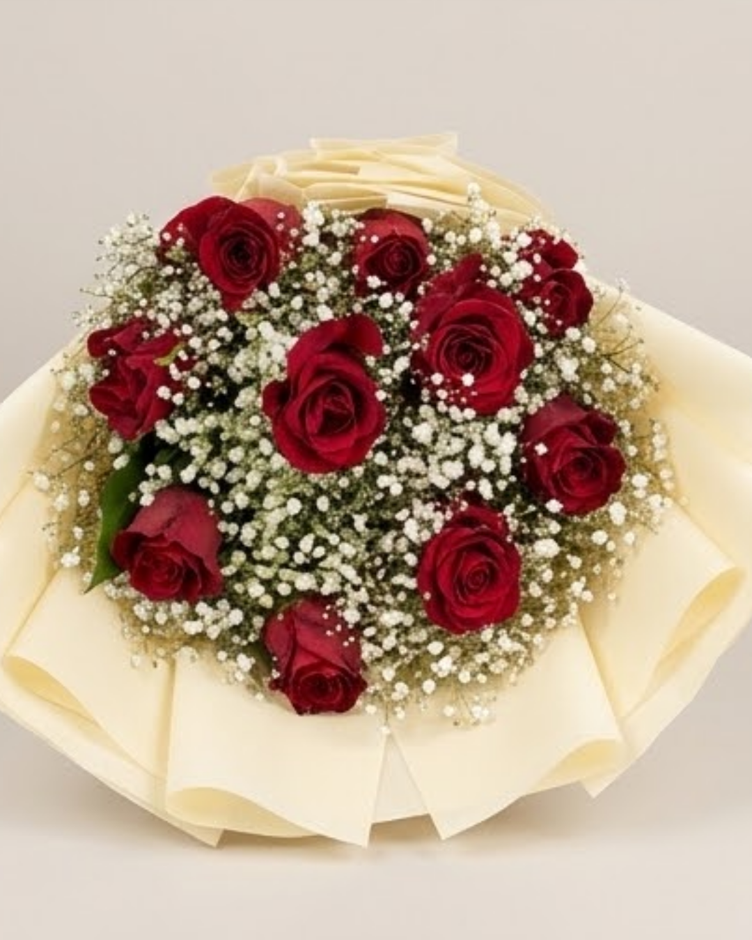 Ivory & Crimson Classic Red Rose Luxury Bouquet detail 3