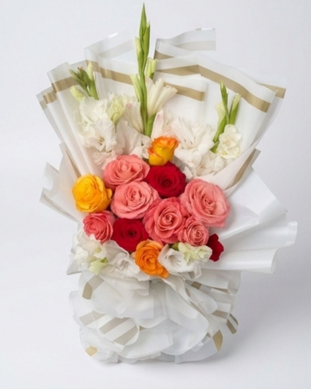 Sunset Harmony Mixed Rose & Spike Luxury Bouquet detail 4