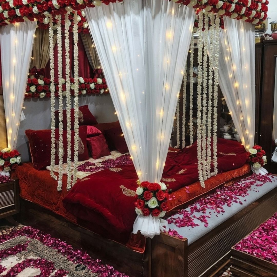 Artificial Masehri Wedding Room Decoration Setup