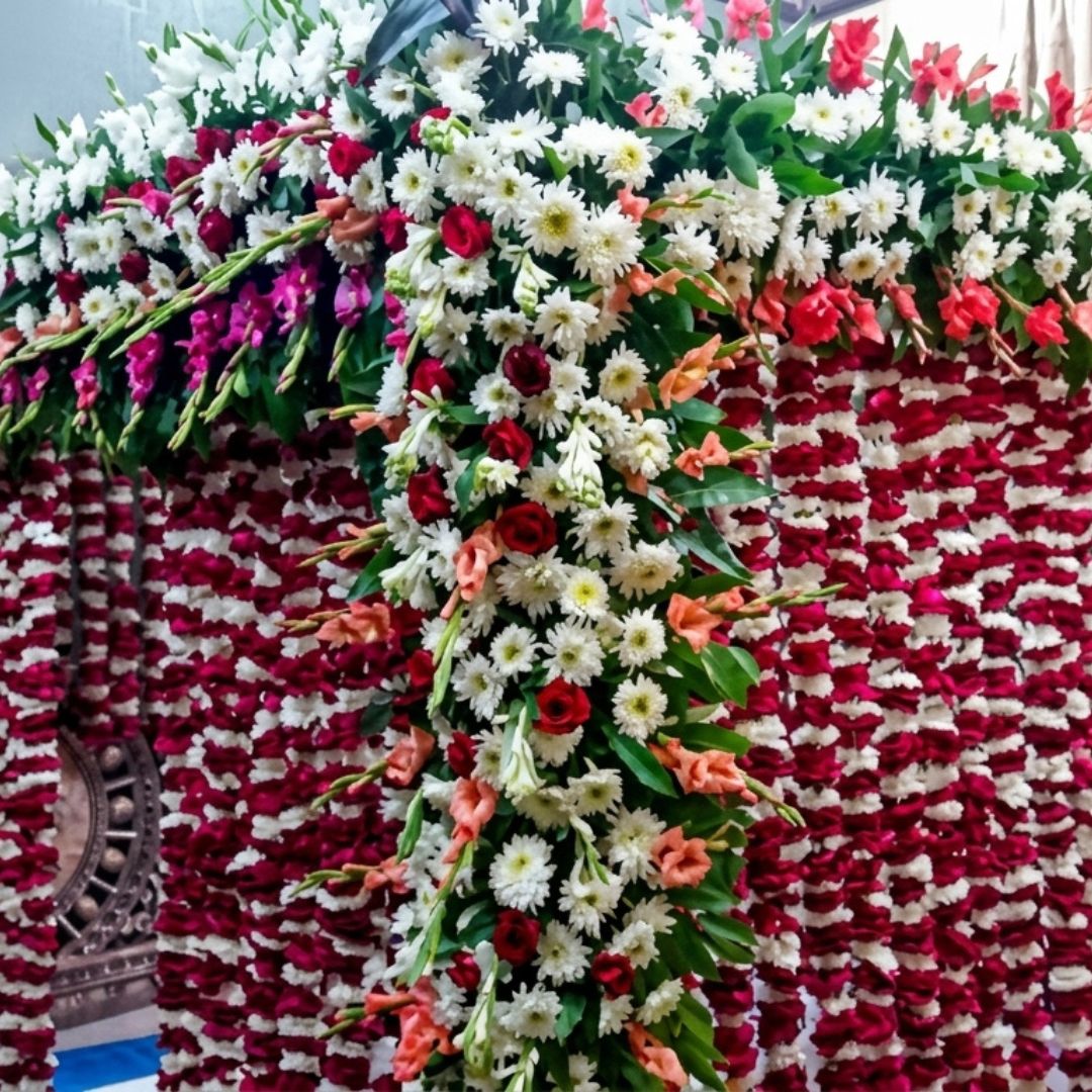 Premium Fresh & Artificial Luxury Wedding Masehri Floral Canopy | Bridal Room