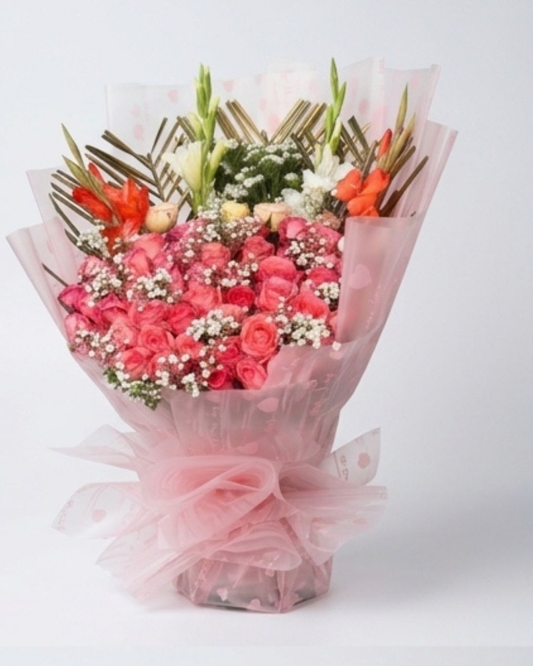 Blush Serenade Mixed Rose & Spike Luxury Bouquet detail 3