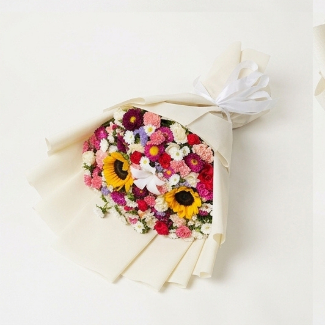 Meadow Symphony Mixed Floral Bouquet detail 3